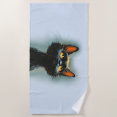 Enchanted Black Cat Strandtuch (Vorderseite)