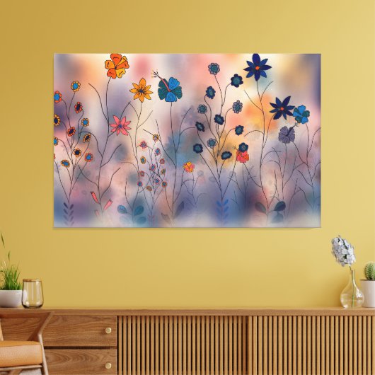 Enchanted Blooming Meadow Leinwanddruck (Insitu (Wohnzimmer))