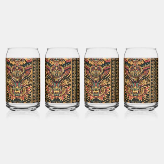 Enchanted Blue "Aztec Dream" 473ml Trinkbehälter S Dosenglas (Vorderseite)