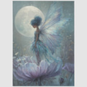 Enchanted Blue Fairy Watercolor Fantasy Decoupage Seidenpapier (Vorderseite)