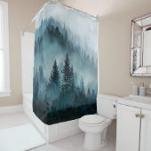 Enchanted Blue Forest Escape Shower Curtain Duschvorhang (Beispiel)