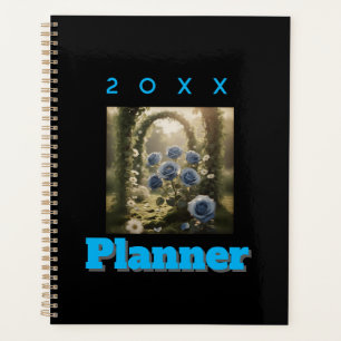 Enchanted Blue Rose - Elegante Romantische Blumen Planer