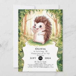 Enchanted Boho Igel Birthday Einladung