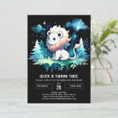 Enchanted Boho Lion Birthday Einladung (Stehend Vorderseite)