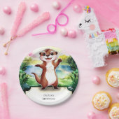 Enchanted Boho Otter Birthday Pappteller (Party)