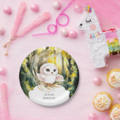 Enchanted Boho Owl Birthday Pappteller (Party)