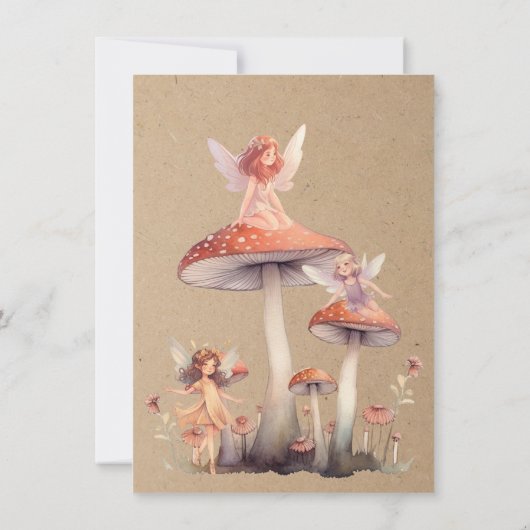 Enchanted Boho Pixie Fairy Princess Birthday Party Einladung (Rückseite)