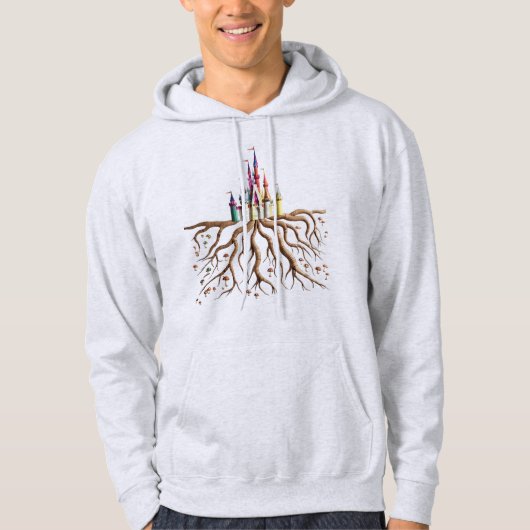 Enchanted Book Page Castle Pullover Hoodie  (Vorderseite)
