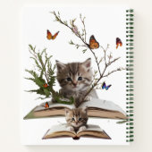 Enchanted Bookish Kitten Spiral Notebook Notizblock (Rückseite)