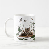 Enchanted Bookworm Kitten Coffee Mug  Kaffeetasse (Links)