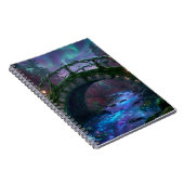 Enchanted bridge to mystical forest Northern Light Notizblock (Rechte Seite)