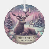 Enchanted Buck Ornament Weihnachten personalisiere (Vorderseite)