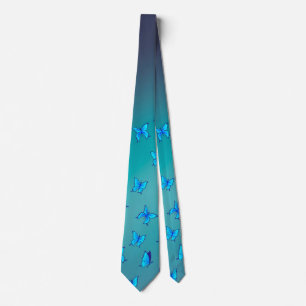 Enchanted Butterflies Green Neck Tie Krawatte