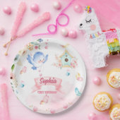 enchanted butterfly garden paper plate pappteller (Party)