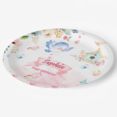enchanted butterfly garden paper plate pappteller (Schrägansicht)