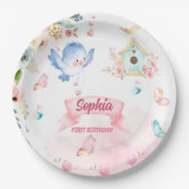enchanted butterfly garden paper plate pappteller (Vorderseite)