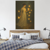 Enchanted Butterfly Girl – Fine Art Fantasy Portra Leinwanddruck (Insitu (Schlafzimmer))