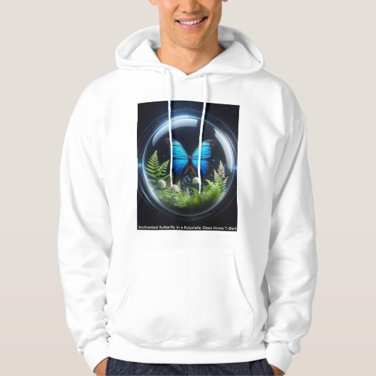 Enchanted Butterfly in a Futuristic Glass Dome T-S Hoodie (Vorderseite)