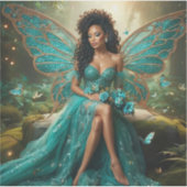 Enchanted Butterfly Queen in the Mystic Forest Aufkleber (Vorderseite)