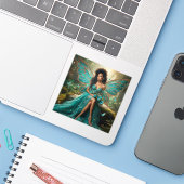 Enchanted Butterfly Queen in the Mystic Forest Aufkleber (Laptop mit iPhone)