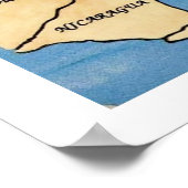 Enchanted Caribbean Map 20x30 Print Poster (Ecke)