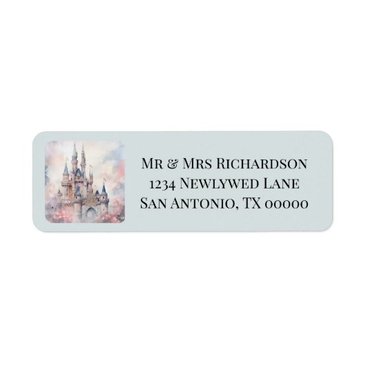 Enchanted Castle Fairytale Wedding Return Address (Vorne)