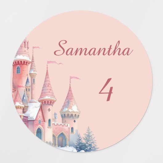 Enchanted Castle Waterproof Labels, Princess Name Etiketten (Design 2)