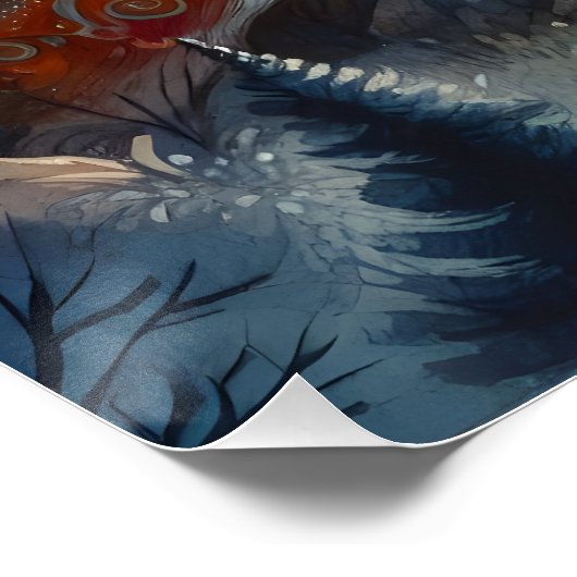 Enchanted Castle Winter Art Poster (Ecke)