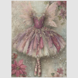 Enchanted Christmas Fairy Ballerina Art Decoupage Seidenpapier