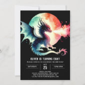 Enchanted Dragon Birthday Children Einladung (Vorderseite)