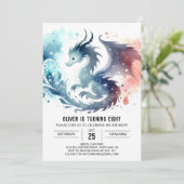 Enchanted Dragon Birthday Digital Einladung (Stehend Vorderseite)