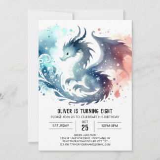 Enchanted Dragon Birthday Digital Einladung