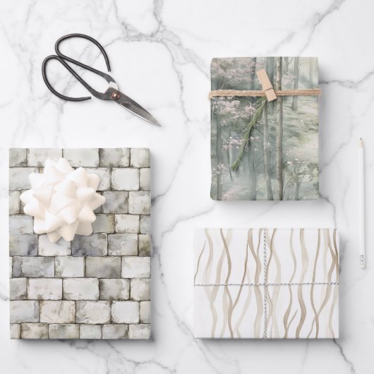 Enchanted Dream Bricks Birthday Geschenkpapier Set (Vorderseite)