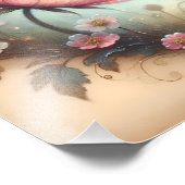 Enchanted Dreamy Fairy and Wildflower Heart Fotodruck (Ecke)