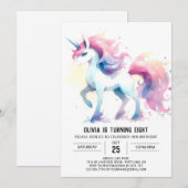 Enchanted Editable Horse Birthday Einladung (Vorne/Hinten)