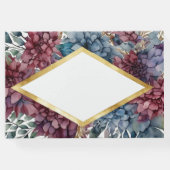 Enchanted Elegance Jewel Toned Floral Wedding Gästebuch (Rückseite)