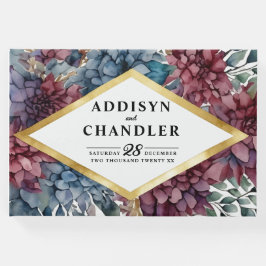 Enchanted Elegance Jewel Toned Floral Wedding Gästebuch