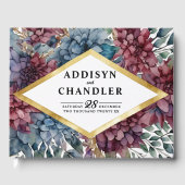 Enchanted Elegance Jewel Toned Floral Wedding Gästebuch (Vorderseite)