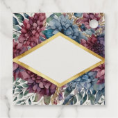 Enchanted Elegance Jewel Toned Floral Wedding Geschenkanhänger (Rückseite)