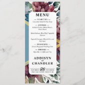 Enchanted Elegance Jewel Toned Floral Wedding Programm (Vorderseite)