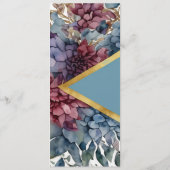 Enchanted Elegance Jewel Toned Floral Wedding Programm (Rückseite)