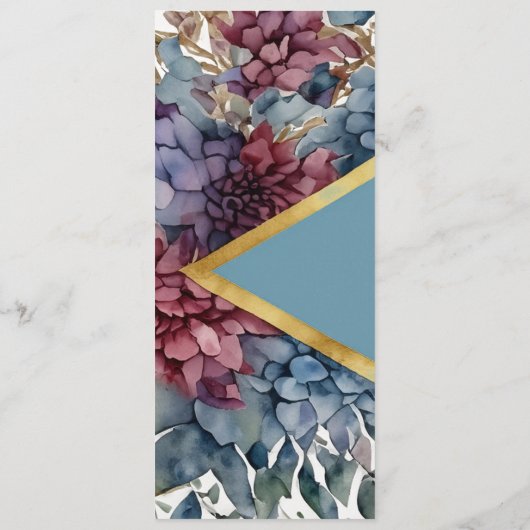 Enchanted Elegance Jewel Toned Floral Wedding Programm (Rückseite)