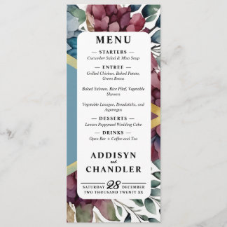 Enchanted Elegance Jewel Toned Floral Wedding Programm