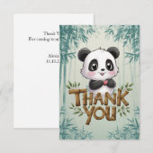 Enchanted Elegant Panda Dankeskarte (Vorne/Hinten)
