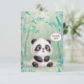 Enchanted Elegant Panda Dankeskarte (Stehend Vorderseite)