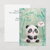 Enchanted Elegant Panda Dankeskarte (Vorne/Hinten)