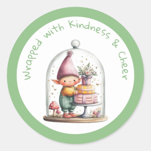 Enchanted Elf | North Pole Christmas Runder Aufkleber (Vorderseite)