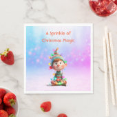 Enchanted Elf | North Pole Christmas  Serviette (Beispiel)