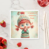 Enchanted Elf | North Pole Christmas  Serviette (Beispiel)