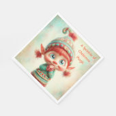 Enchanted Elf | North Pole Christmas  Serviette (Ecke)
